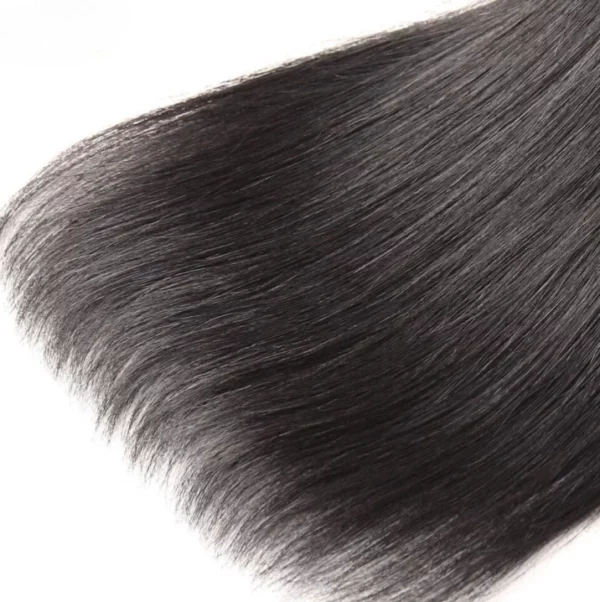 Caractéristique des mèches sur la photo: Matière: virgin human hair Style: Straight Longueur: 14” Couleur: Naturelle – noir