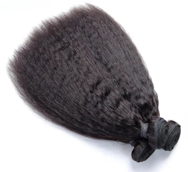Caractéristique des mèches sur la photo: Matière: virgin human hair Style: Kinky Straight Longueur: 24" Couleur: Naturelle – noir