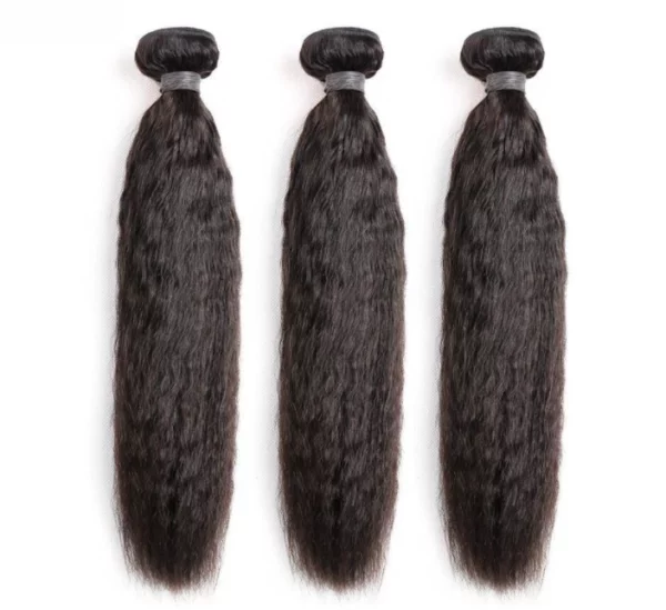 Caractéristique des mèches sur la photo: Matière: virgin human hair Style: Kinky Straight Longueur: 30" Couleur: Naturelle – noir