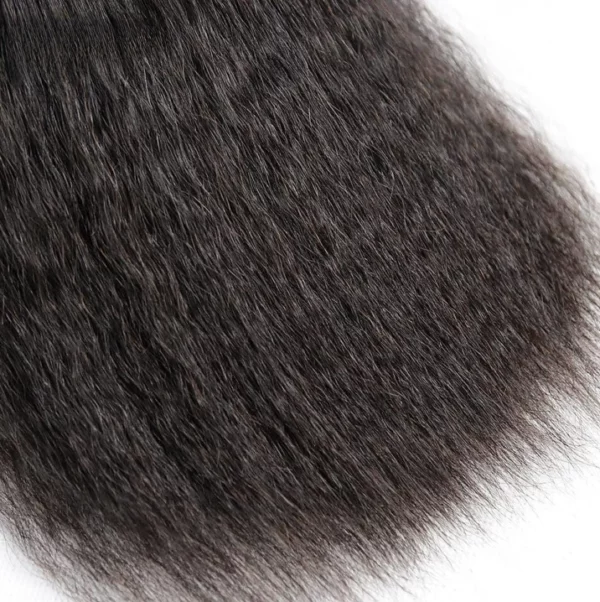 Caractéristique des mèches sur la photo: Matière: virgin human hair Style: Kinky Straight Longueur: 30" Couleur: Naturelle – noir
