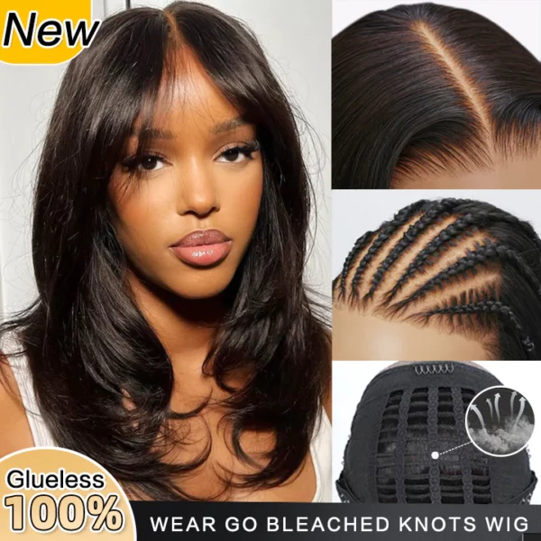 Caractéristique de la perruque sur la photo: Matière: virgin human hair Style: Natural wave Longueur: 16” Couleur: Naturelle – noir Densité: 250% Lace: 7×5 Pré Cut lace